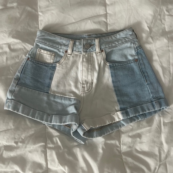 PacSun Eco Two-Tone Mom Shorts Size 24 - Picture 1 of 13